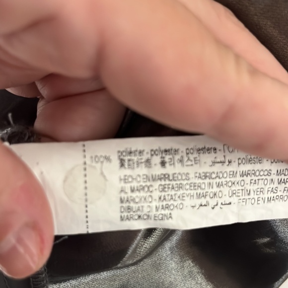 Zara Shiny Sliver Sheer Long Sleeve Faux Wrap Dress a230 - Picture 5 of 6